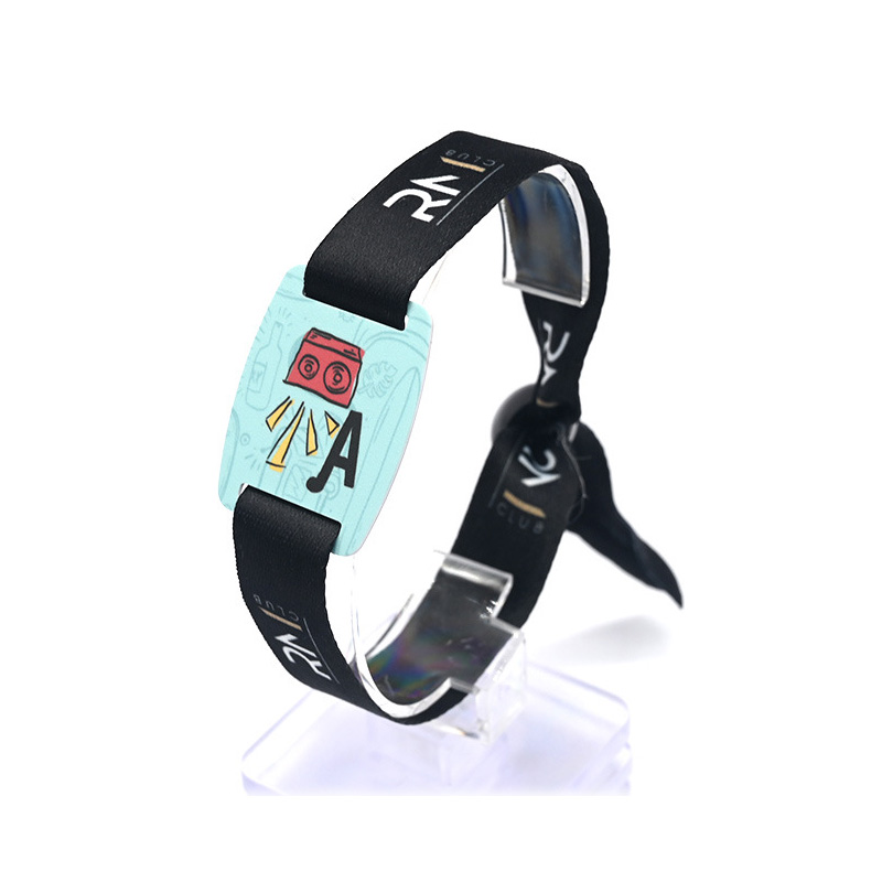 入場(chǎng)音樂(lè)NFC織嘜小卡RFID織嘜腕帶游樂(lè)場(chǎng)智能織嘜腕帶